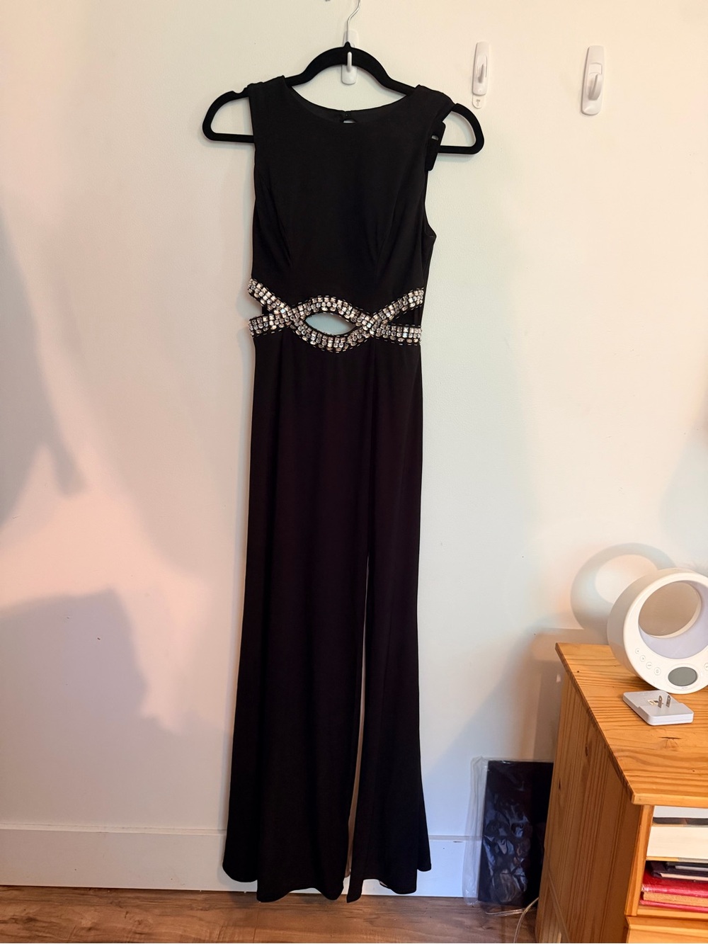 Black Beaded Waist Dress Size 6